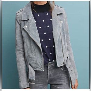 BLANKNYC Annika Suede Moto Jacket